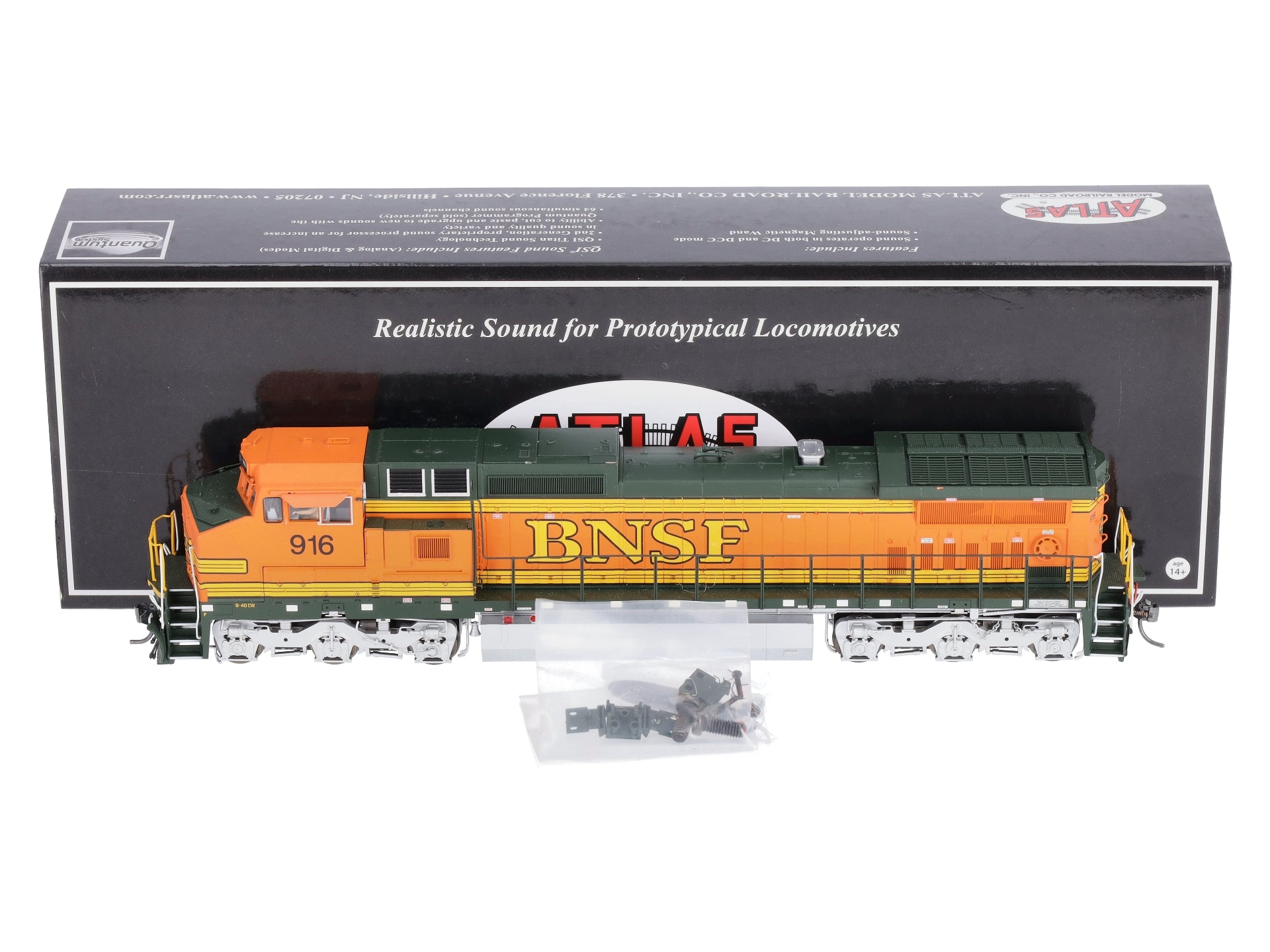 Atlas 10001260 HO BNSF 8-40CW #916 w/ DCC & Sound