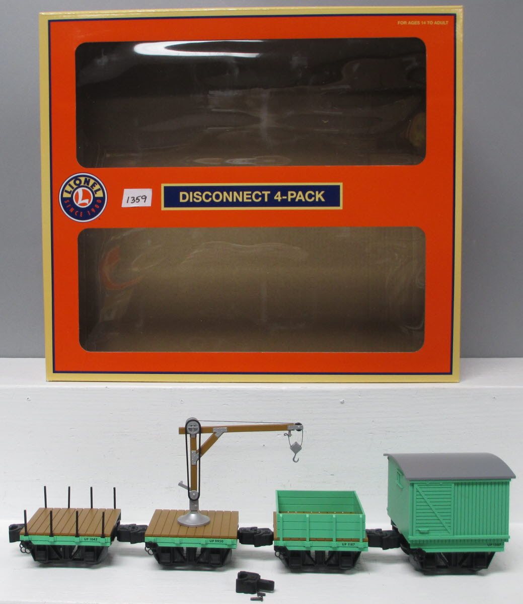 Lionel 6-85380 O Union Pacific Disconnect Work Car (Set of 4)