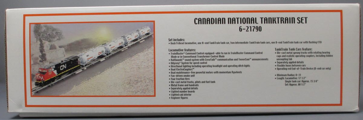 Lionel 6-21790 O Gauge Canadian National Dash-9 Diesel Tank Train Set NIB