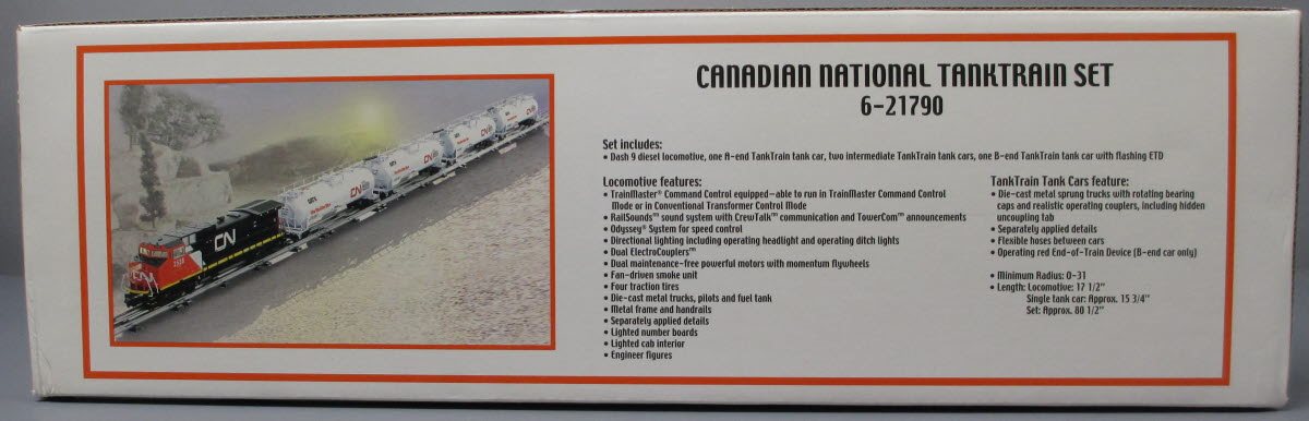 Lionel 6-21790 O Gauge Canadian National Dash-9 Diesel Tank Train Set NIB