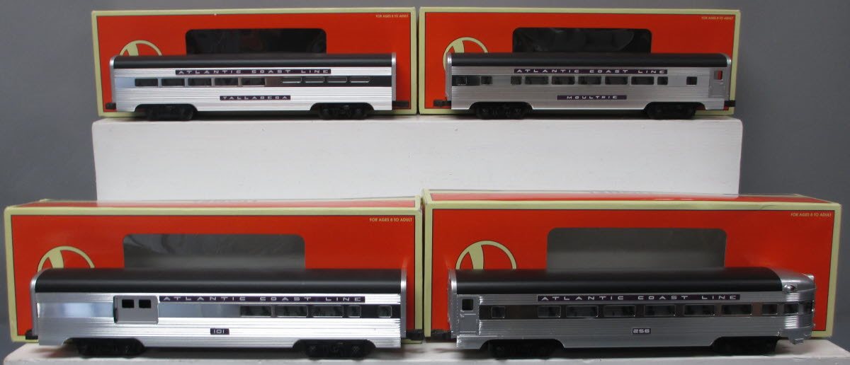 Lionel 6-19154 O Scale Atlantic Coast Line Aluminum Passenger Cars (Set of 4) NIB