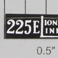 Lionel 225E-1 "225E Lionel Lines" Nameplate with Adhesive