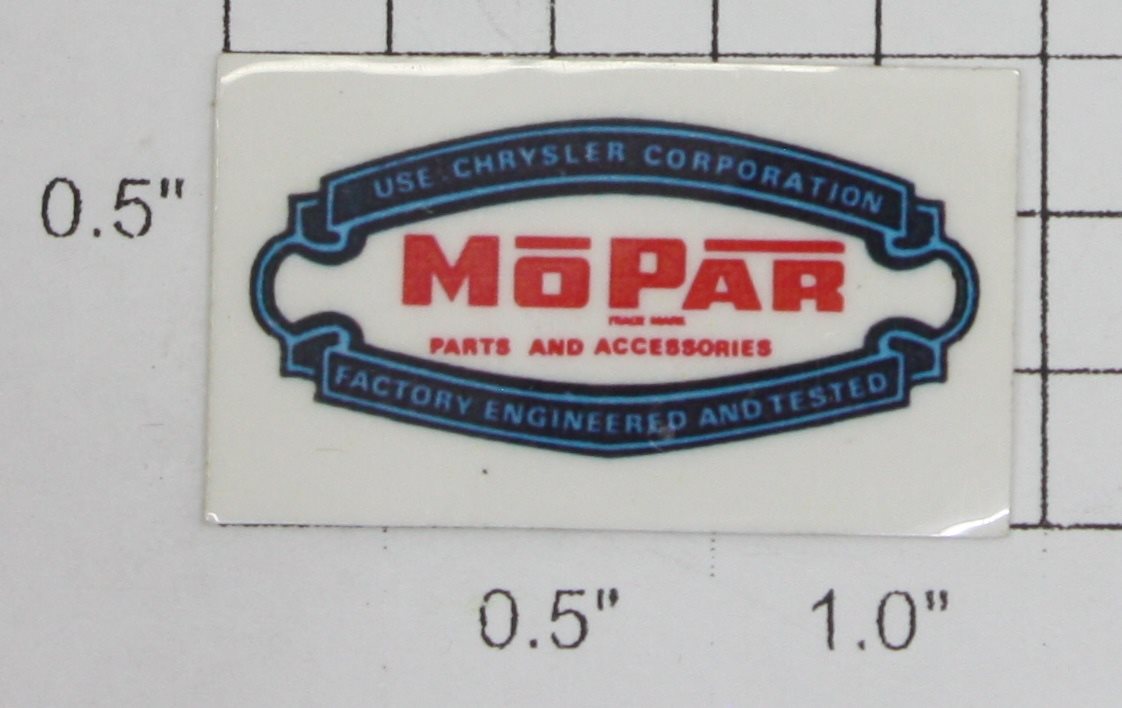 Lionel 2748-2 Mopar Billboard Sticker Decal with Adhesive on Back