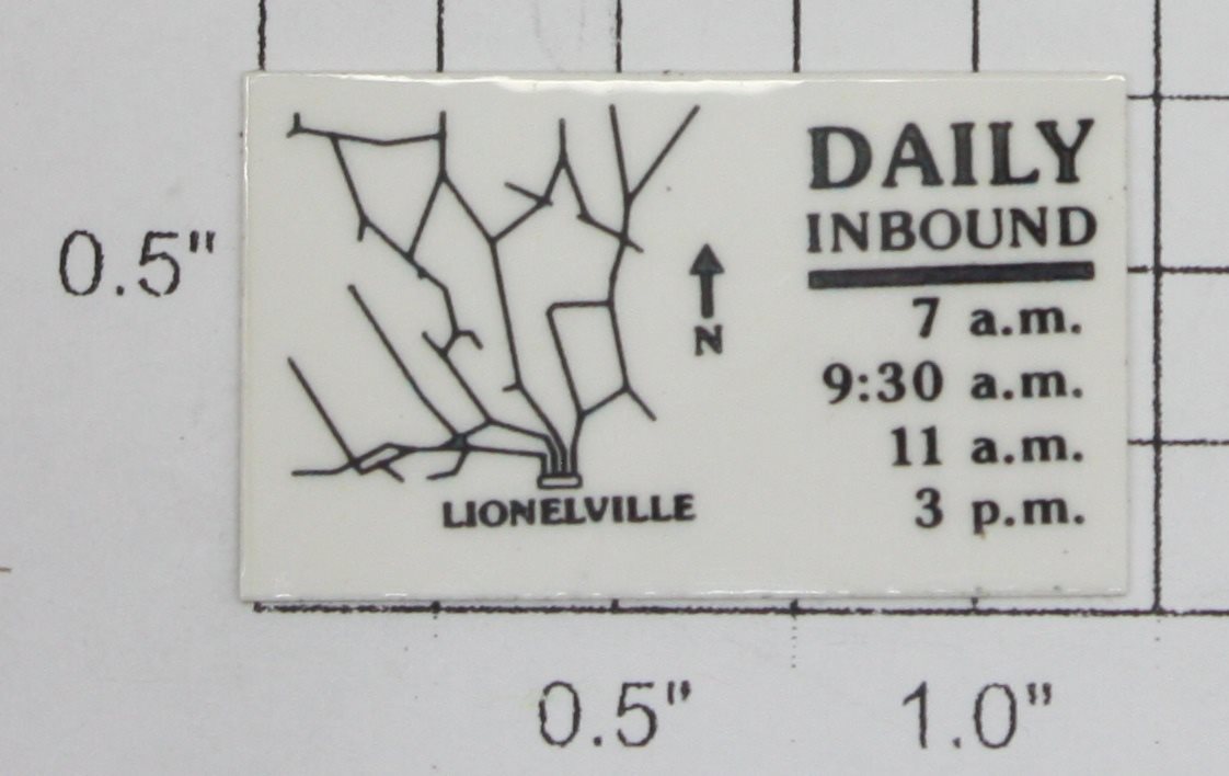 Lionel 2748-23 Daily Inbound Trains Billboard Sticker Decal with Adhesive