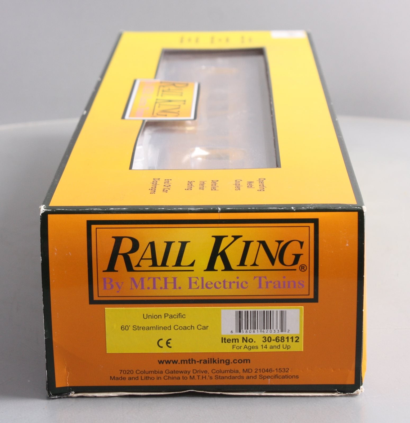 MTH 30-68112 O Union Pacific 60' Streamlined Coach Car #5408