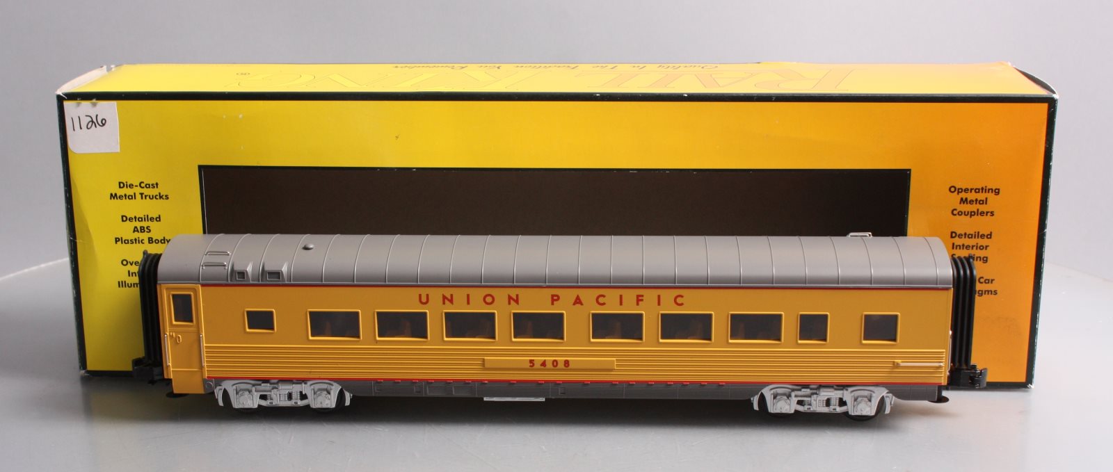 MTH 30-68112 O Union Pacific 60' Streamlined Coach Car #5408