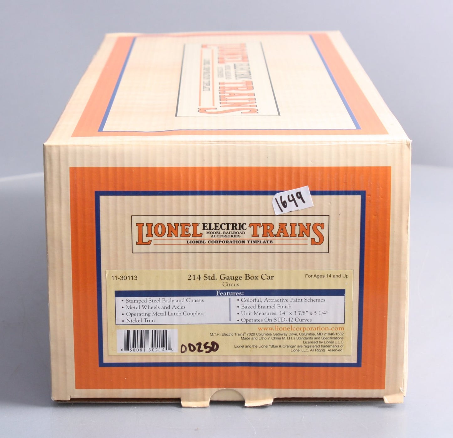 MTH 11-30113 #214 Circus Boxcar