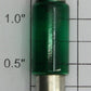 Lionel 3423G 12V 5W .42A 4CP 13 x 37mm Green T-4 Festoon Cap Light Bulb