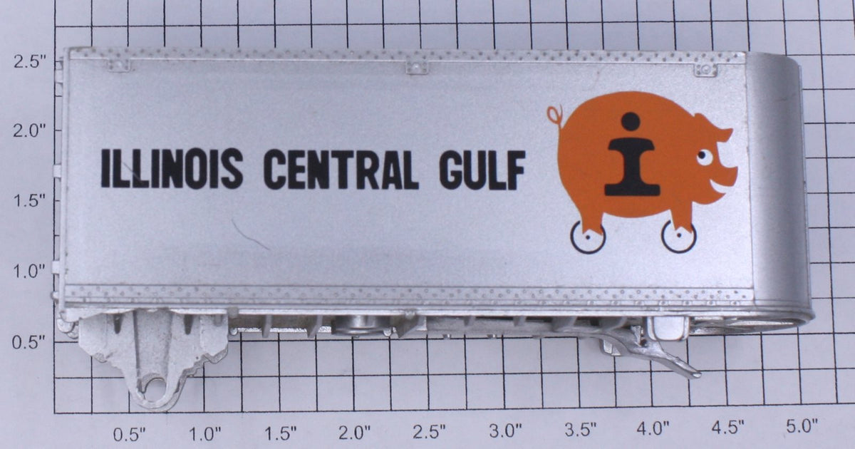 Lionel 9285-3X Illinois Central Gulf Van Trailer Missing Roof and Wheels