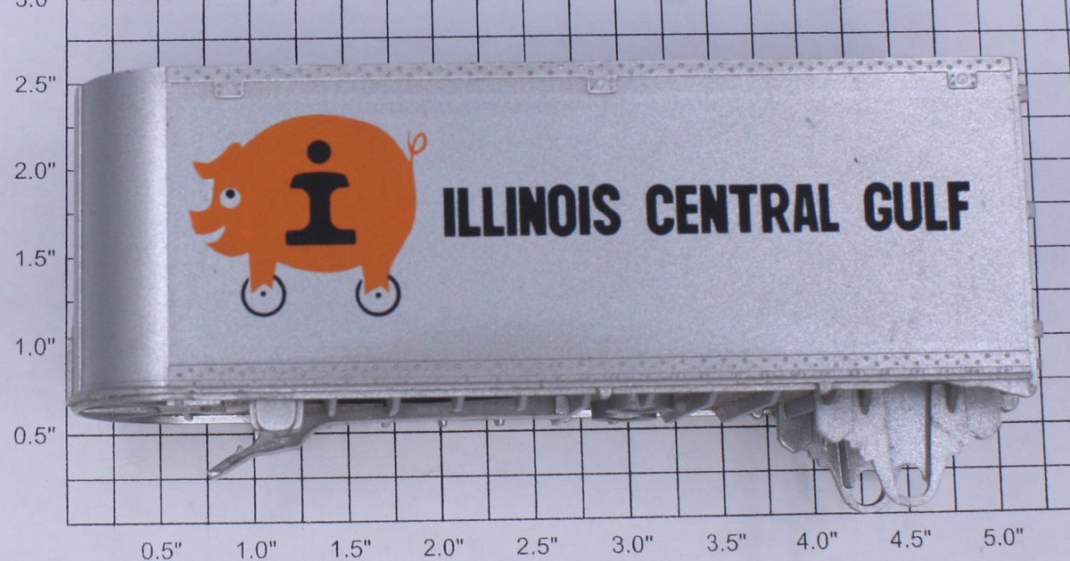 Lionel 9285-3X Illinois Central Gulf Van Trailer Missing Roof and Wheels