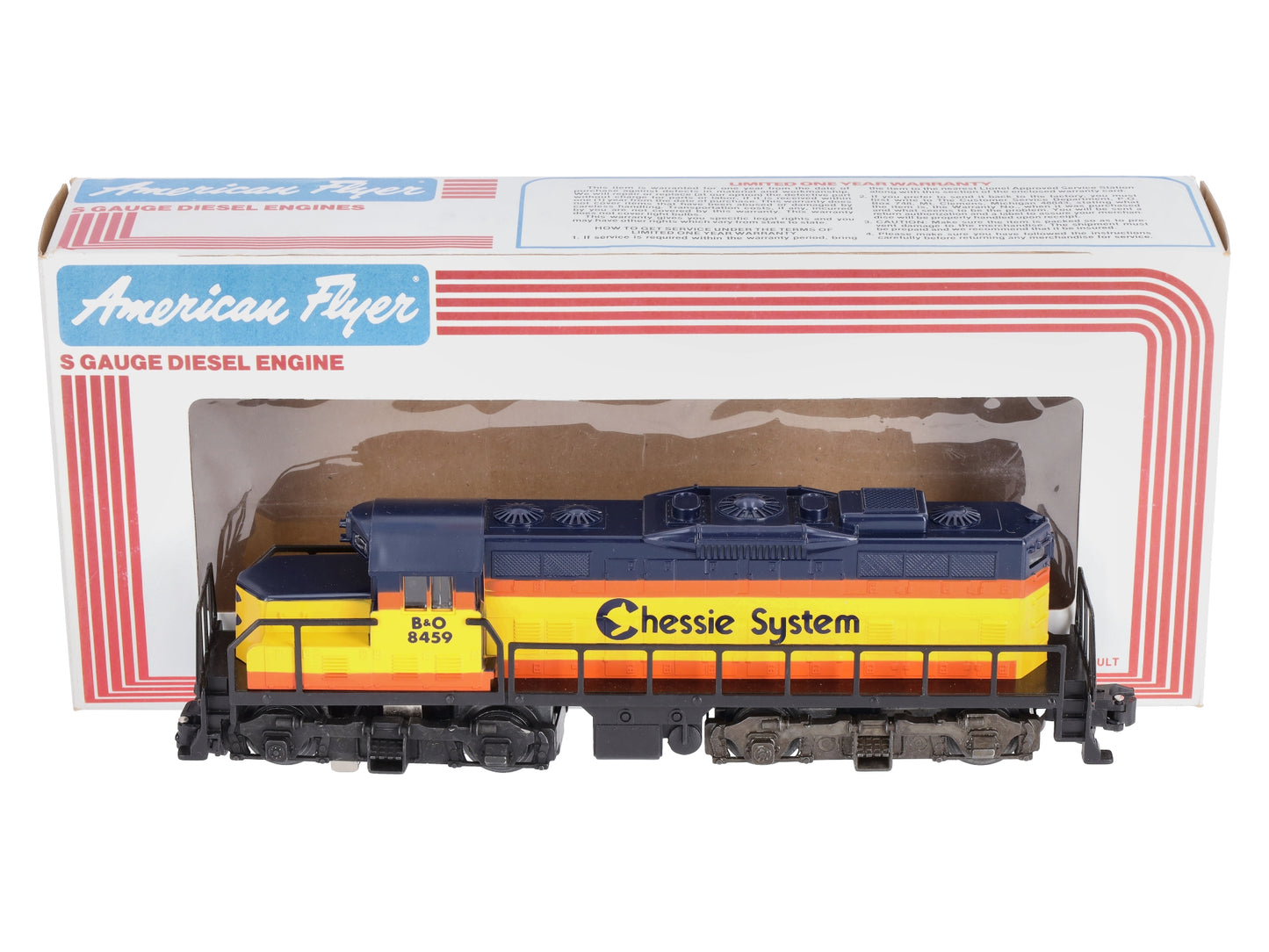 American Flyer 4-8459 S Gauge B&O Chessie System GP20 Diesel Engine LN/Box