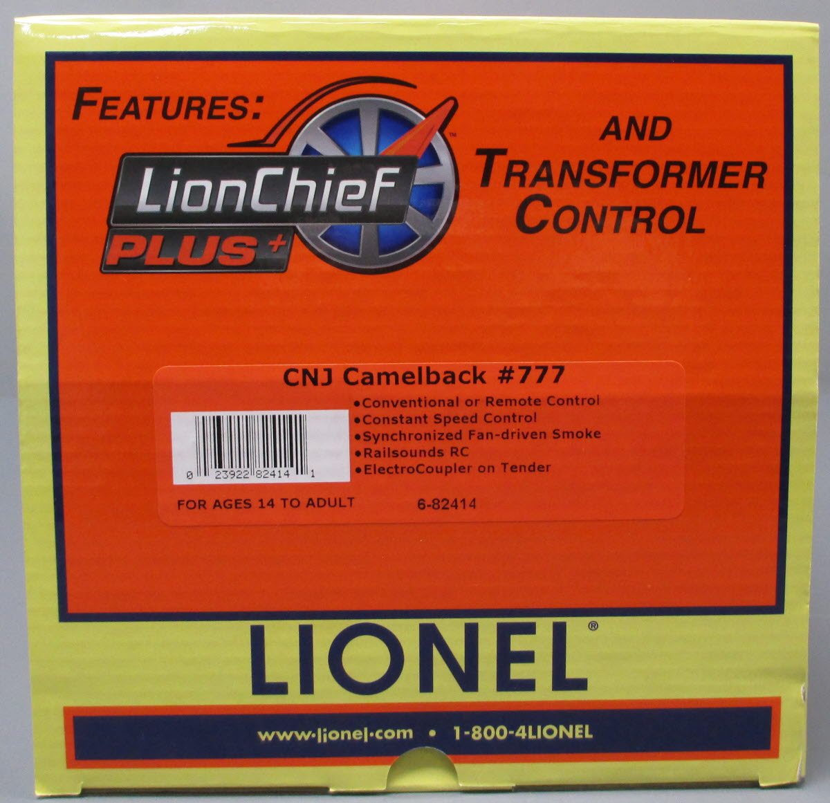 Lionel 6-82414 O Central of New Jersey LionChief Plus Camelback Steam Loco #777 LN/Box