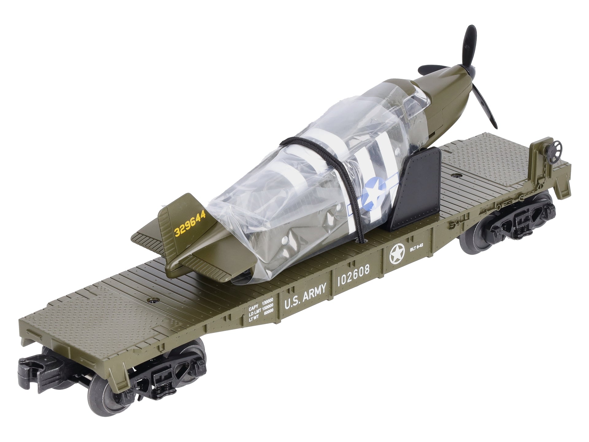 MTH 30-76767 O U.S. Army Flatcar with Airplane #108275