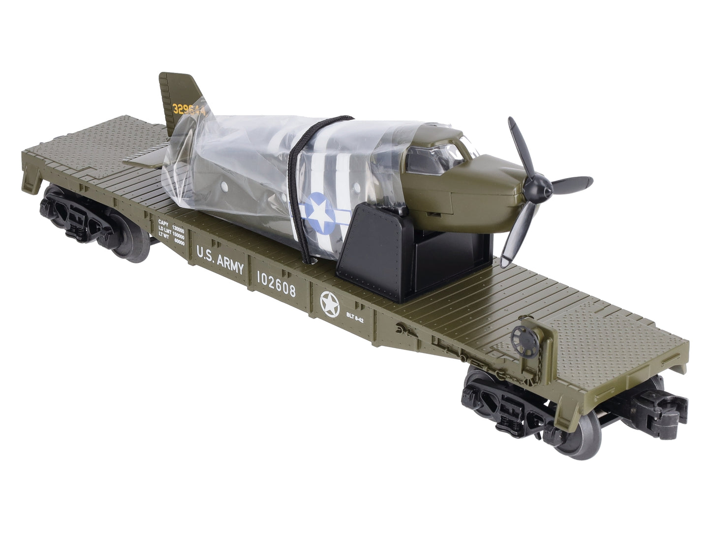 MTH 30-76767 O U.S. Army Flatcar with Airplane #108275