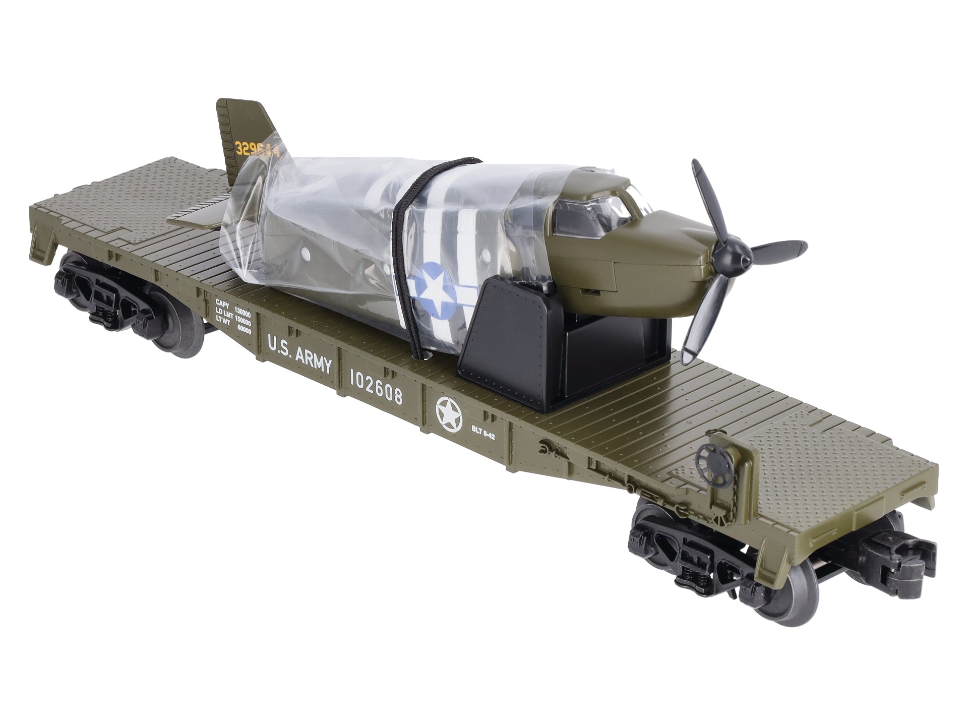 MTH 30-76767 O U.S. Army Flatcar with Airplane #108275