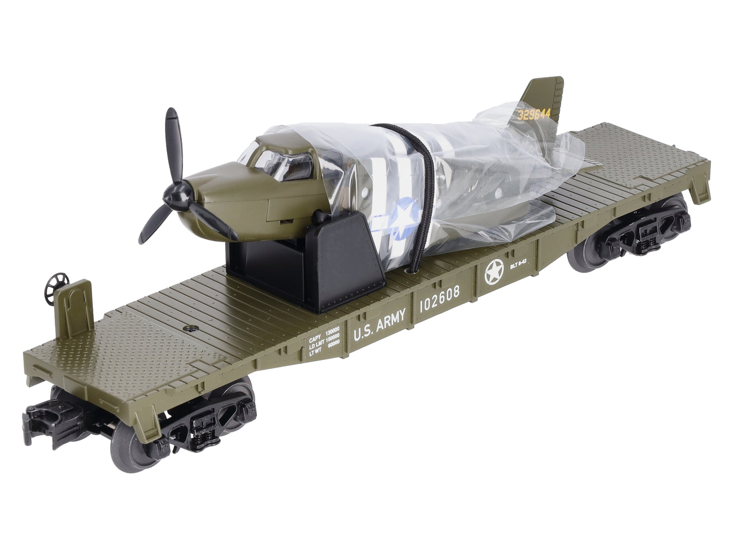 MTH 30-76767 O U.S. Army Flatcar with Airplane #108275