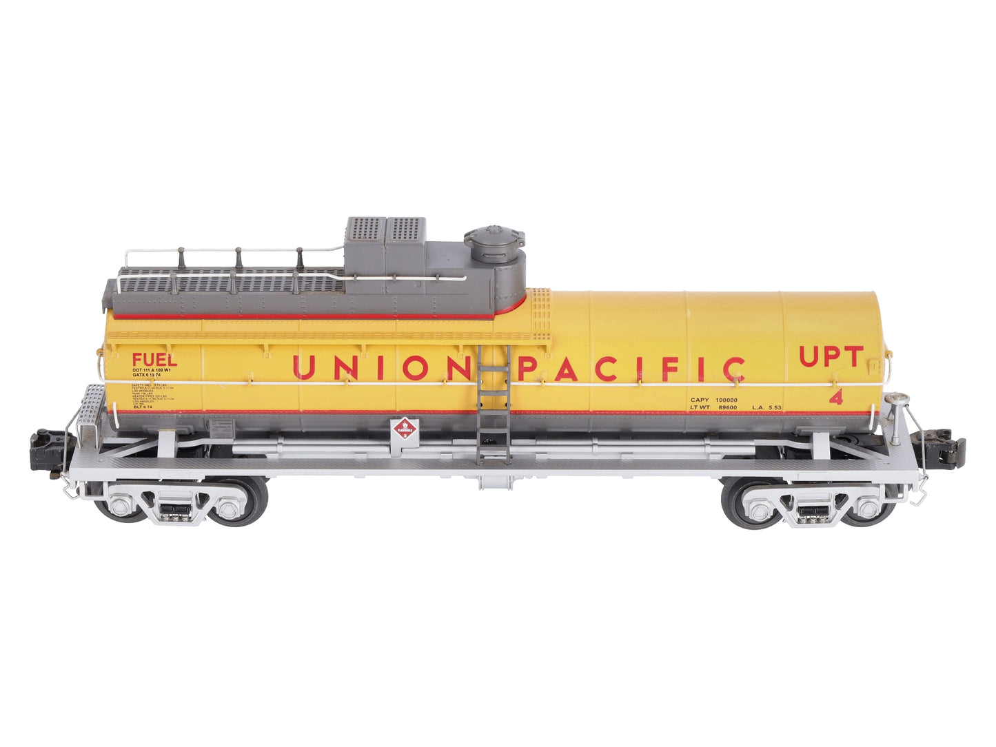 MTH 20-96802 O Gauge Union Pacific Die-Cast Fuel Tank Car LN/Box