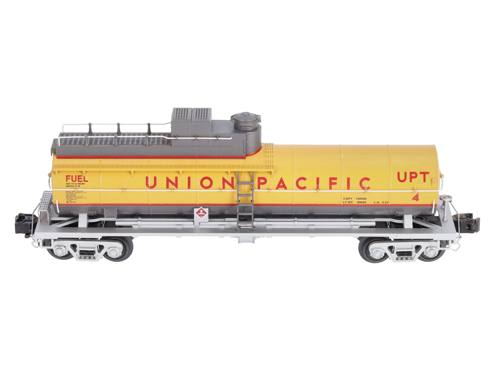 MTH 20-96802 O Gauge Union Pacific Die-Cast Fuel Tank Car LN/Box