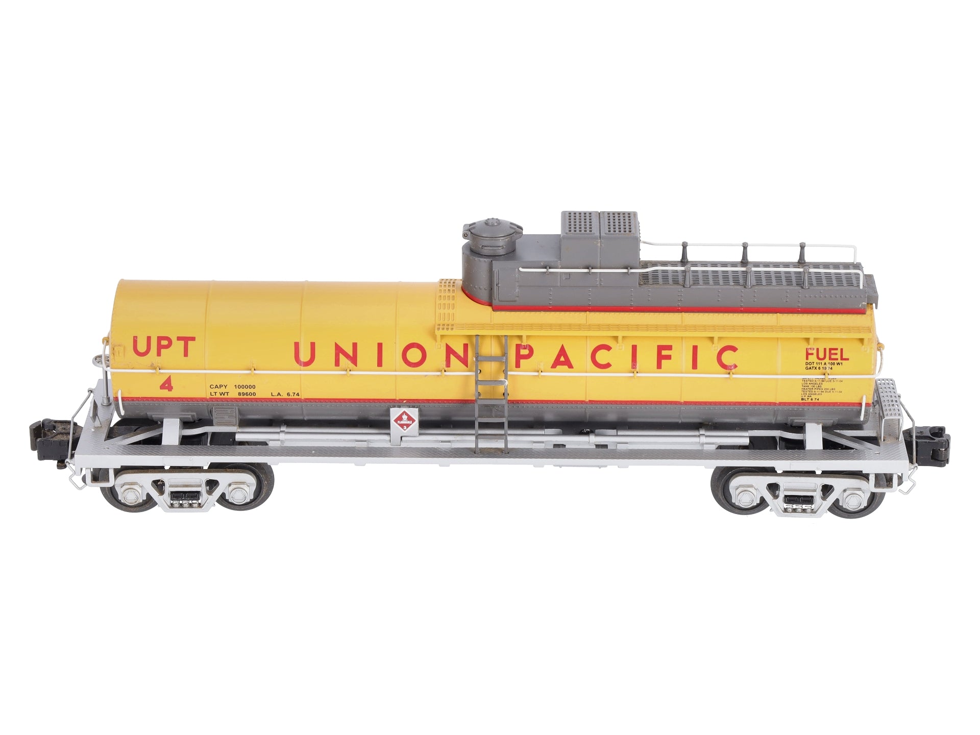 MTH 20-96802 O Gauge Union Pacific Die-Cast Fuel Tank Car LN/Box