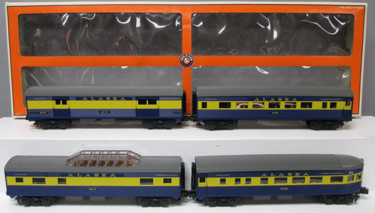 Lionel 6-29041 Alaska Streamline 4-Car Passenger Set NIB
