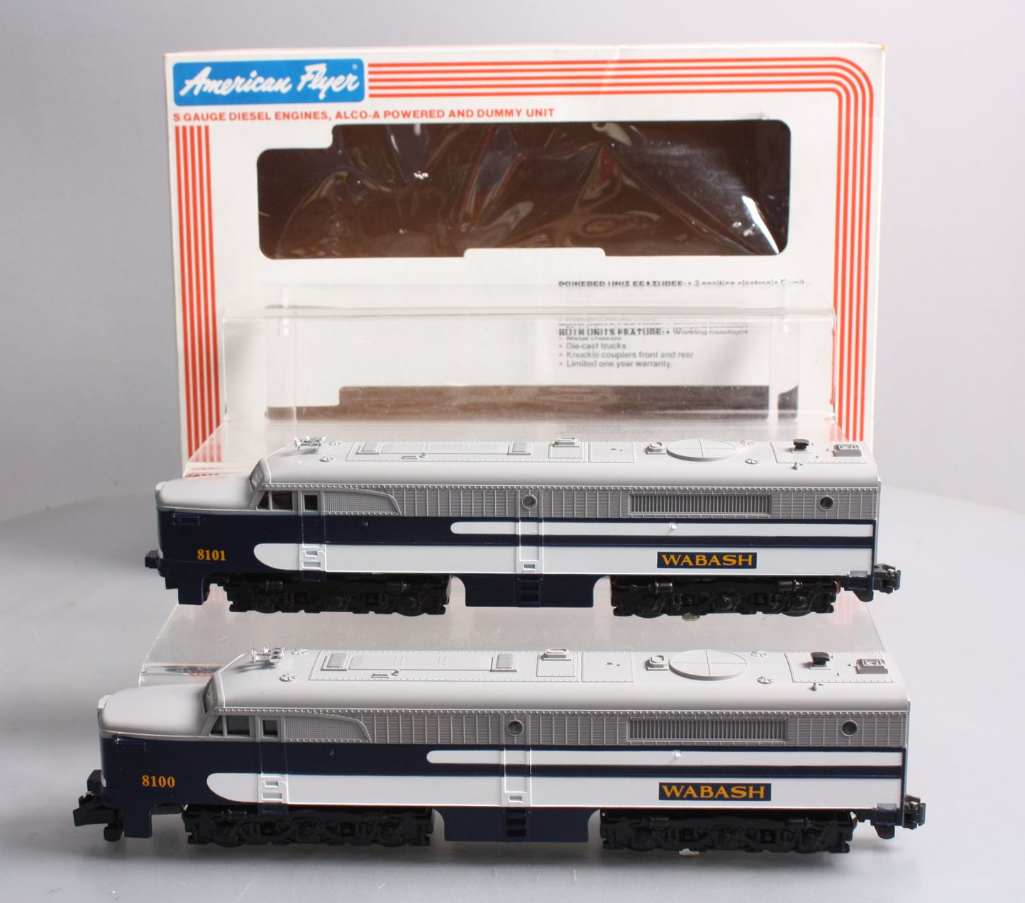 American Flyer 6-48100 S Gauge Wabash PA-1 AA Diesel Locomotive Set LN/Box