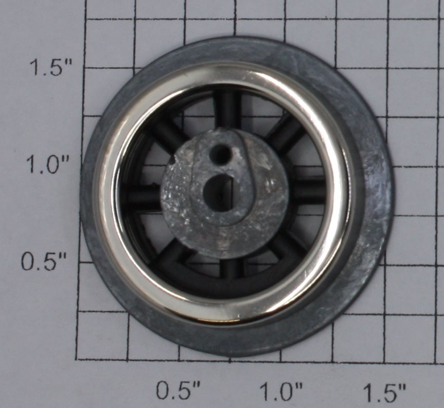 Lionel SLS-257-7 Black Spoked Plain Drive Wheel with Siderod Boss