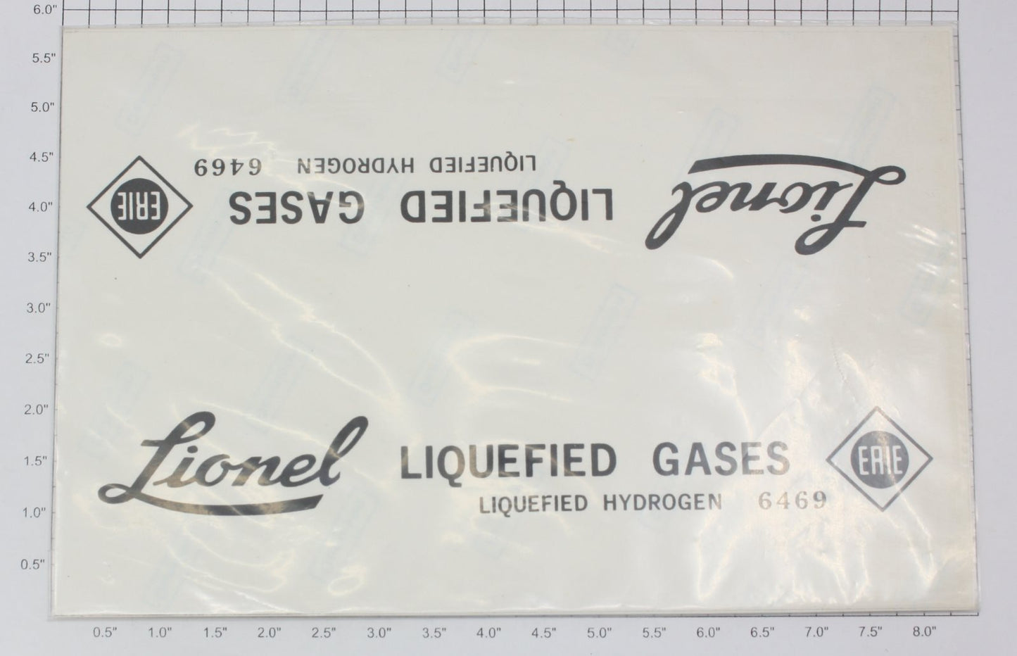 Lionel 6469-2 "Lionel Liquefied Gases" Sticker Decal Only