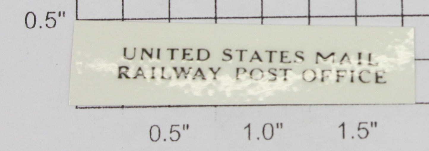 American Flyer 9900-5 "United States Mail Railway Post Office" Decal