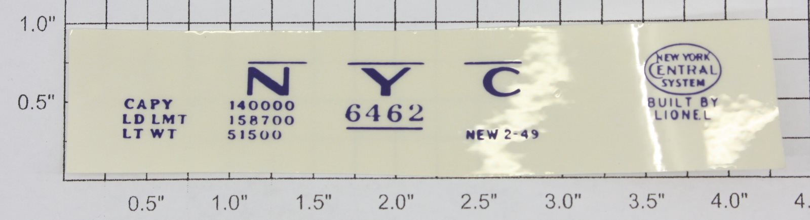 Lionel 6462-1 Dark Blue Lettering 