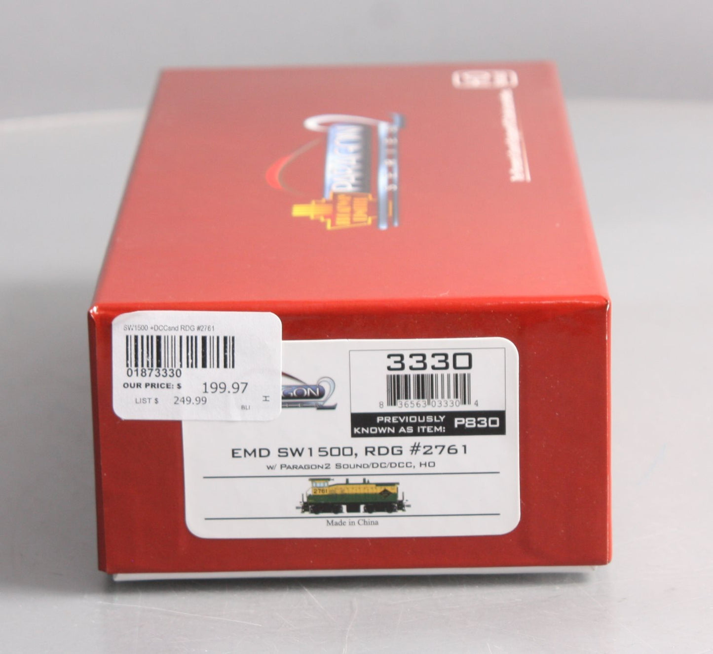 Broadway Limited 3330 HO Paragon2 Reading EMD SW1500 Diesel Switcher #2761 w/DCC