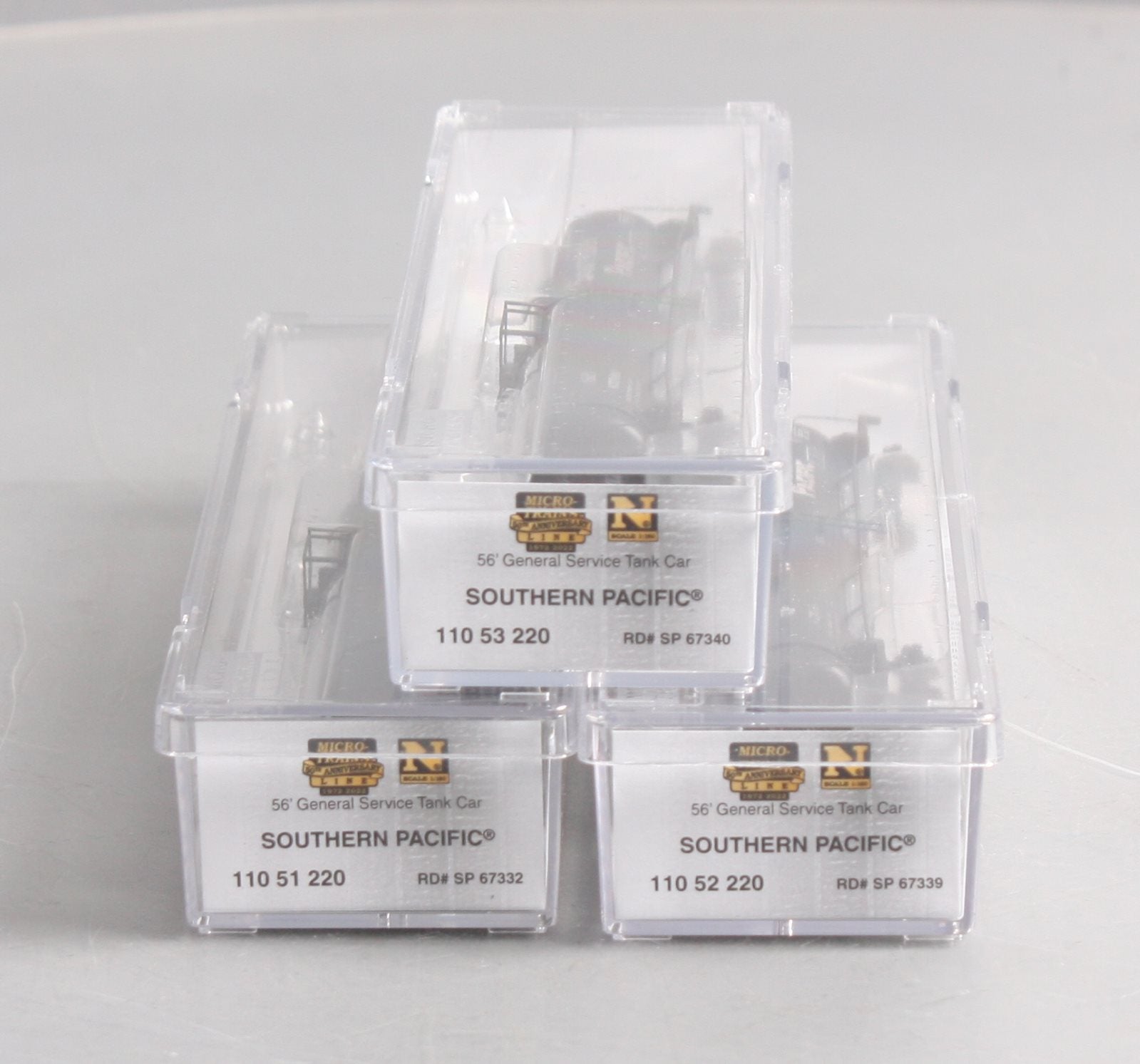 Micro-Trains 99305870 N Scale Southern Pacific Weathered Tank Car (Set of 3) LN/Box