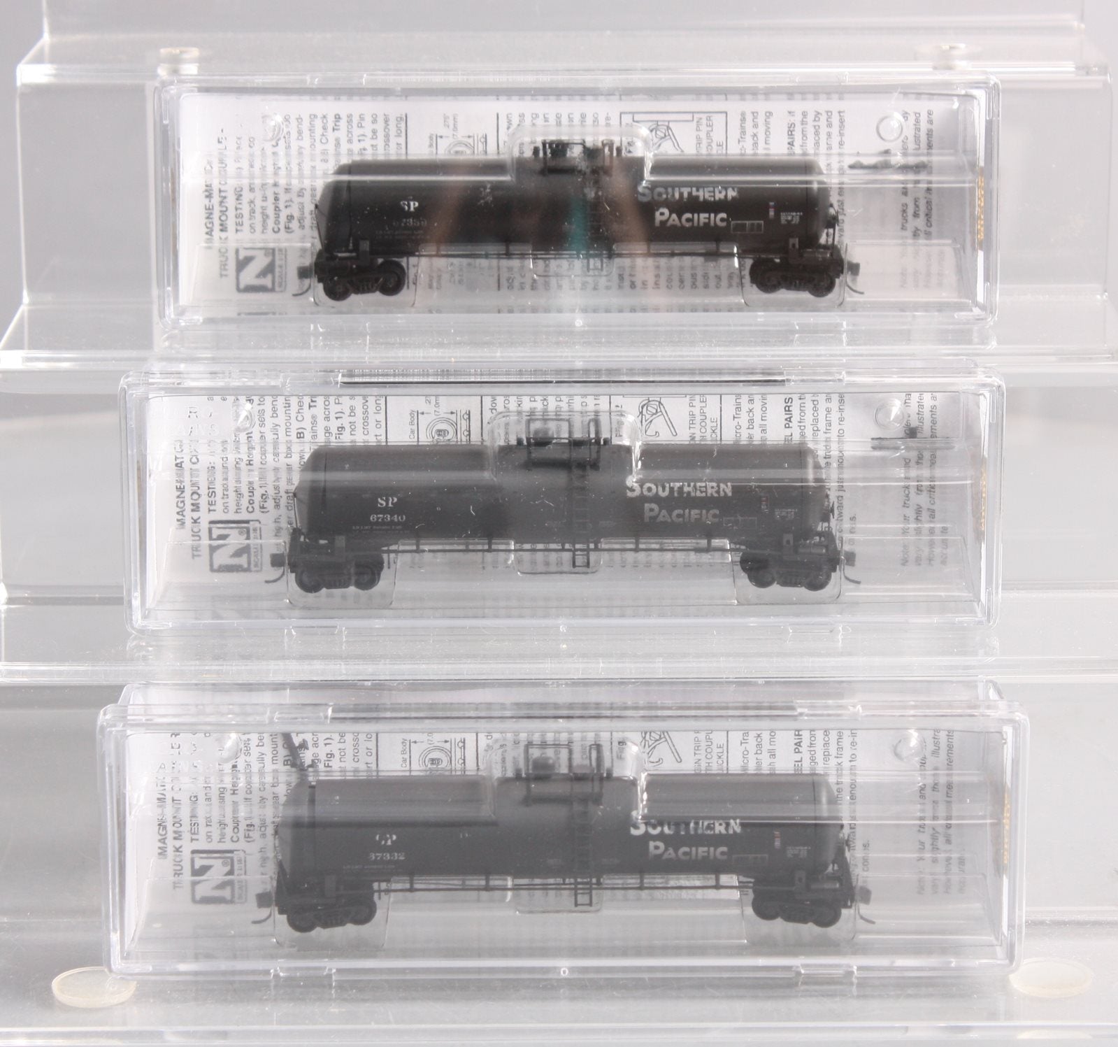 Micro-Trains 99305870 N Scale Southern Pacific Weathered Tank Car (Set of 3) LN/Box