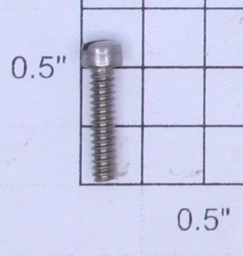 Lionel #4-36 x 1/2" Nickel Slotted Filister Head Screw