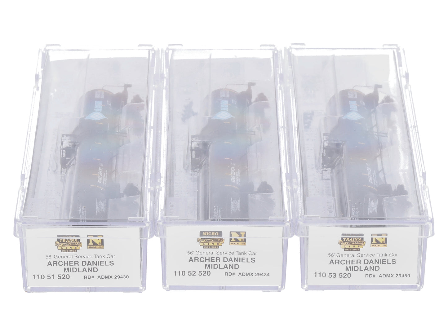 Micro-Trains 99300180 N Scale ADM Tank Car (Set of 3) LN/Box