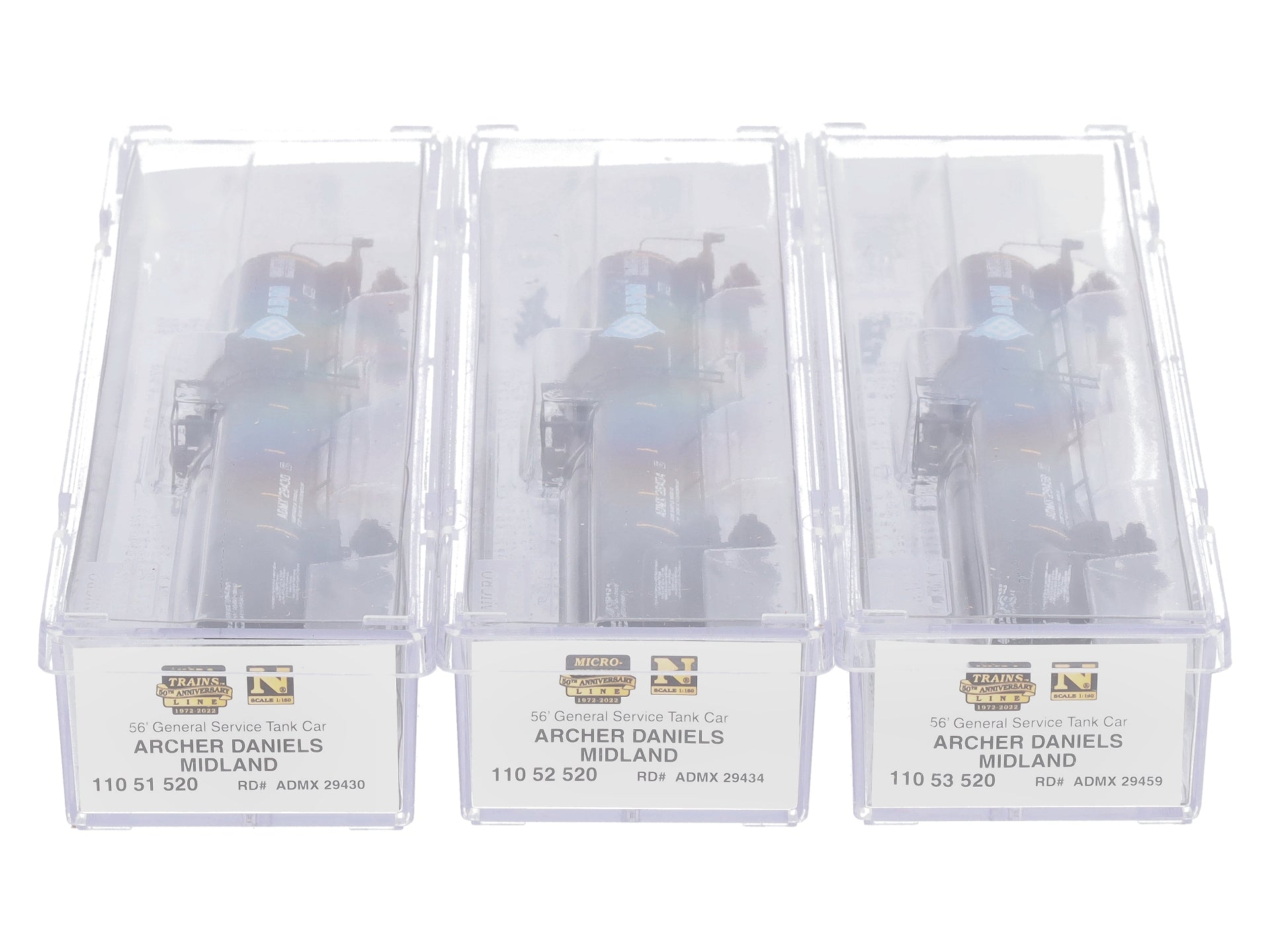 Micro-Trains 99300180 N Scale ADM Tank Car (Set of 3) LN/Box