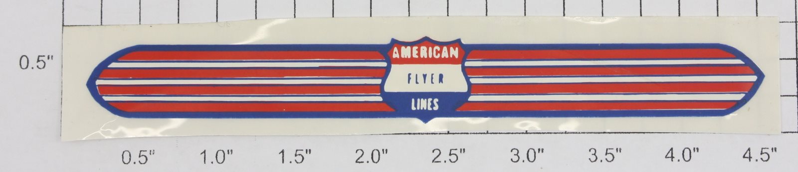 American Flyer 500-04 Red, White and Blue  Stripes with Shield Sticker