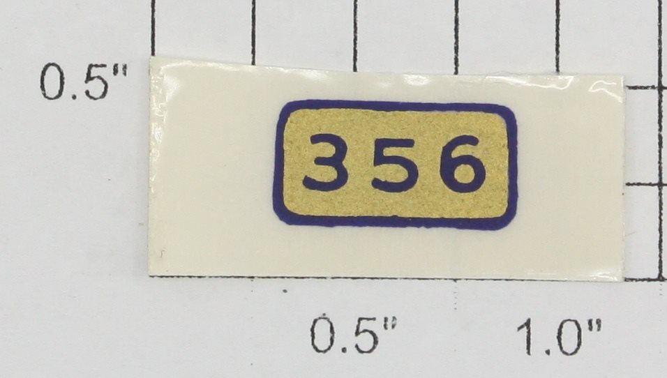 American Flyer 500-14 Blue and Gold "356" Sticker Decal