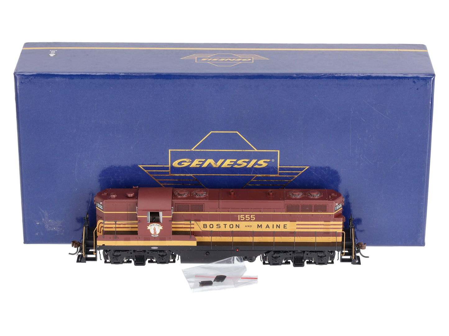 Athearn G62924 HO Boston and Maine GP7 with Hep, with DCC & Sound #1555