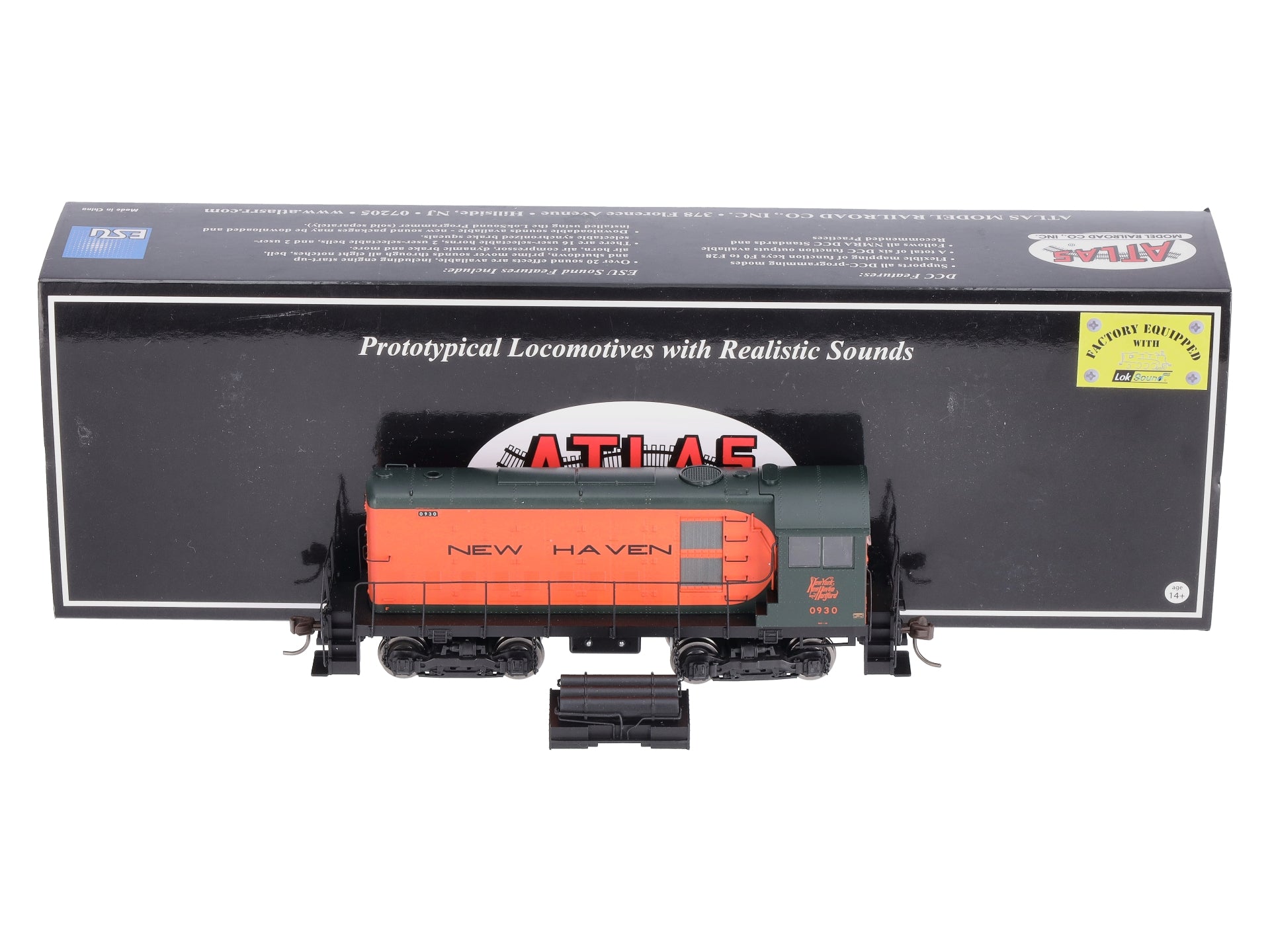 Atlas 10003998 HO New Haven HH660 Diesel Locomotive DCC & Sound #0930