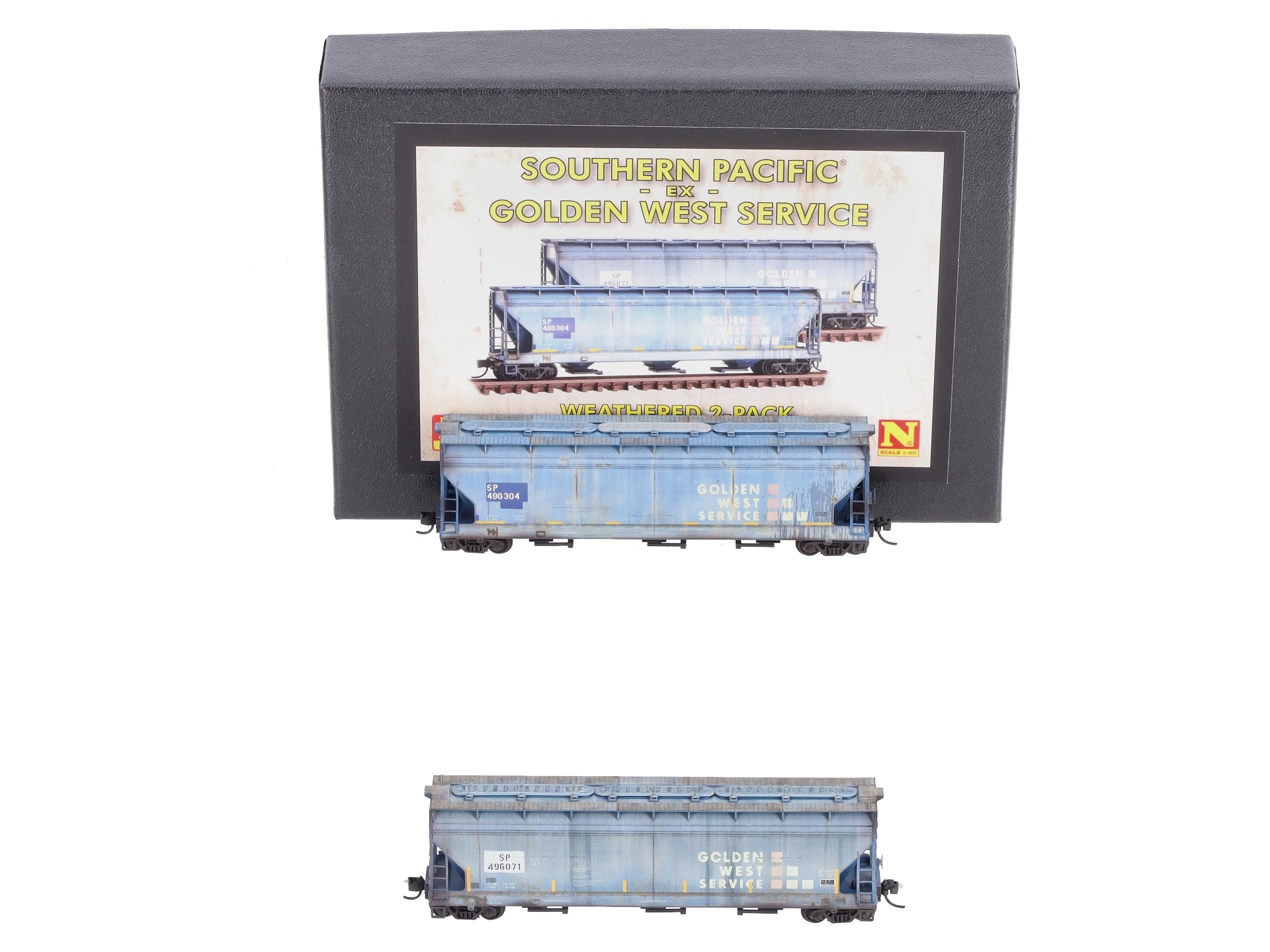 Micro-Trains 99305970 N Southern Pacific 3-Bay Weathered Hopper (Set of 2)