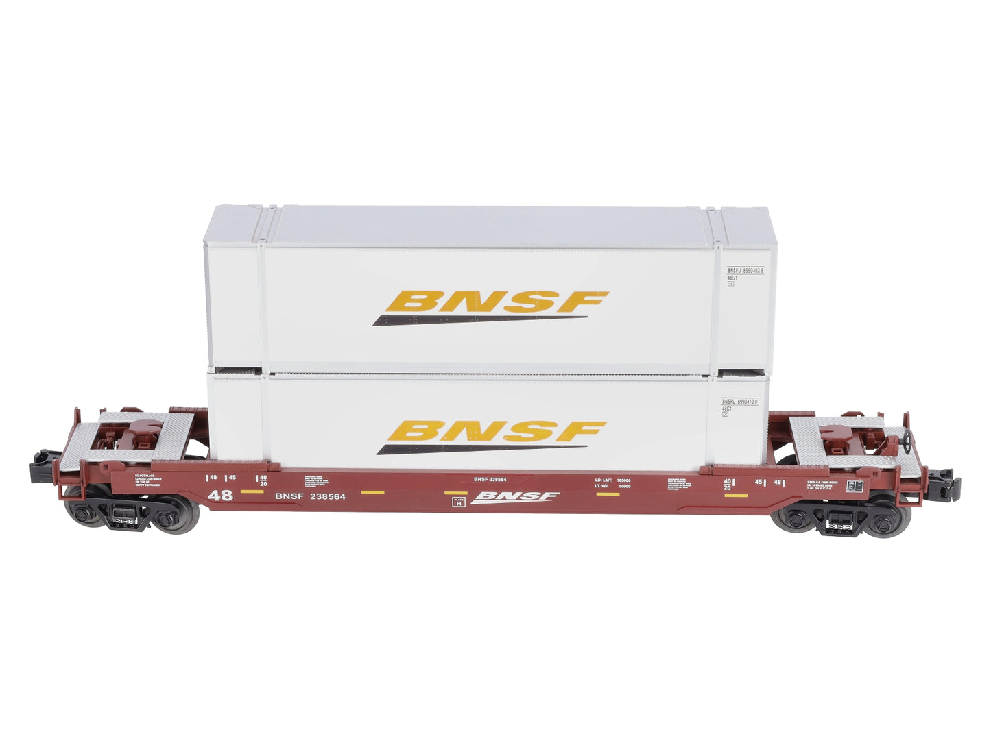 MTH 30-4206B O Burlington Northern & Santa Fe Husky Stack Car #238564 EX/Box