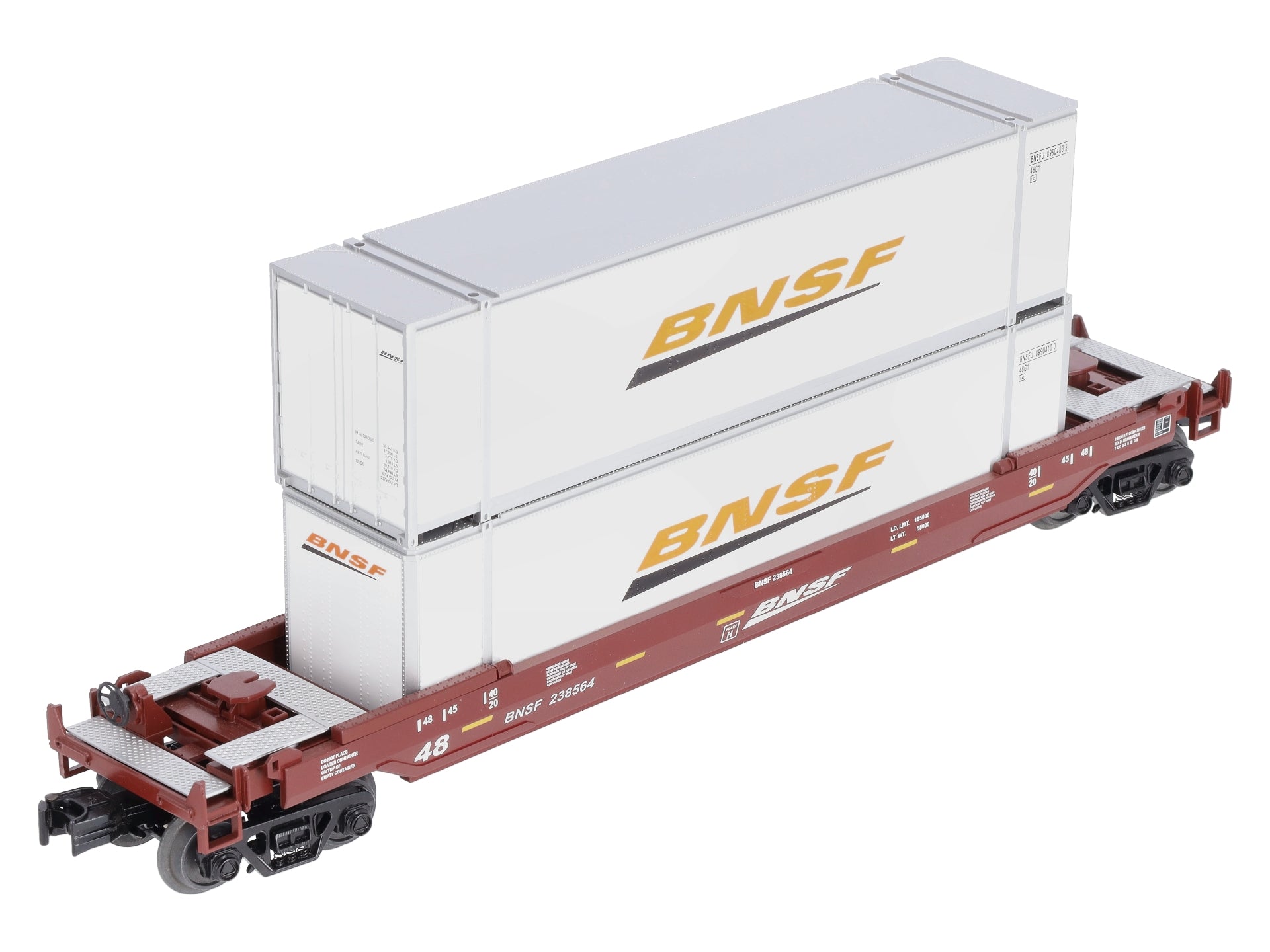 MTH 30-4206B O Burlington Northern & Santa Fe Husky Stack Car #238564 LN/Box