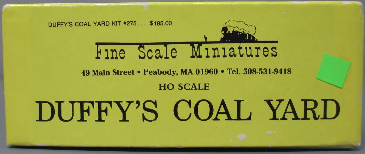 Fine Scale Miniatures 275 HO Scale Duffy's Coal Yard Laser-Cut Craftsman Kit NIB