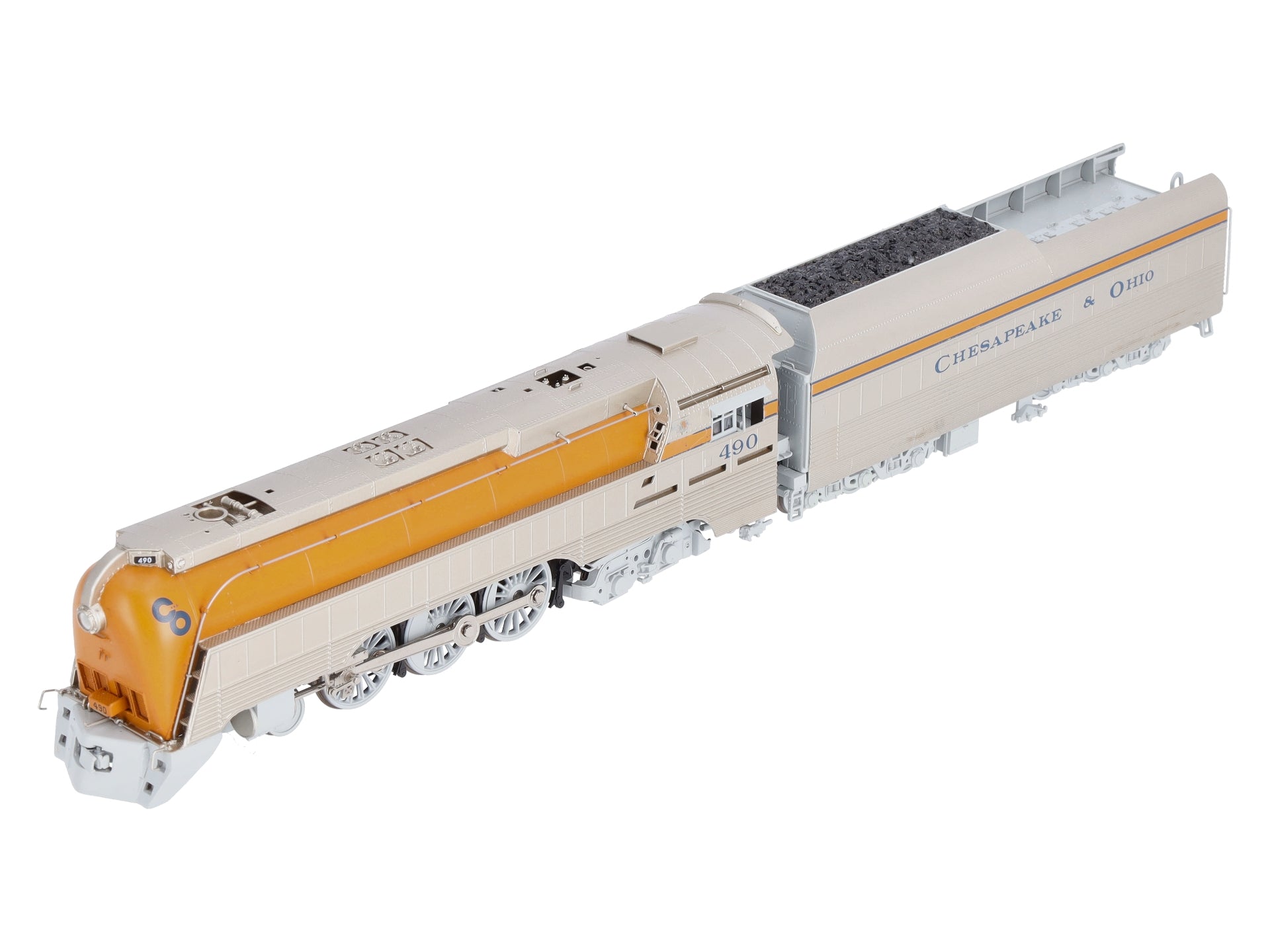 Broadway Limited 4550 HO C&O Class L-1 Hudson Steam Locomotive & Tender #490