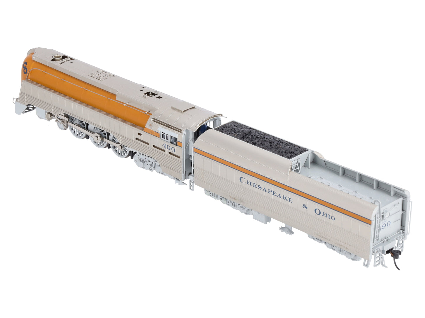 Broadway Limited 4550 HO C&O Class L-1 Hudson Steam Locomotive & Tender #490