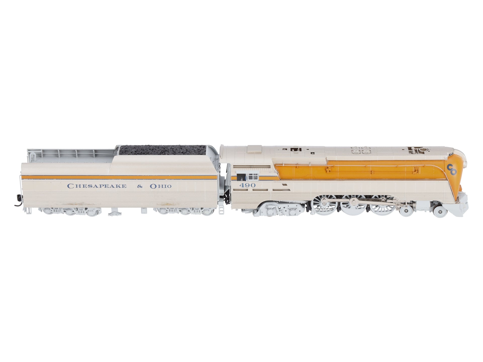 Broadway Limited 4550 HO C&O Class L-1 Hudson Steam Locomotive & Tender #490