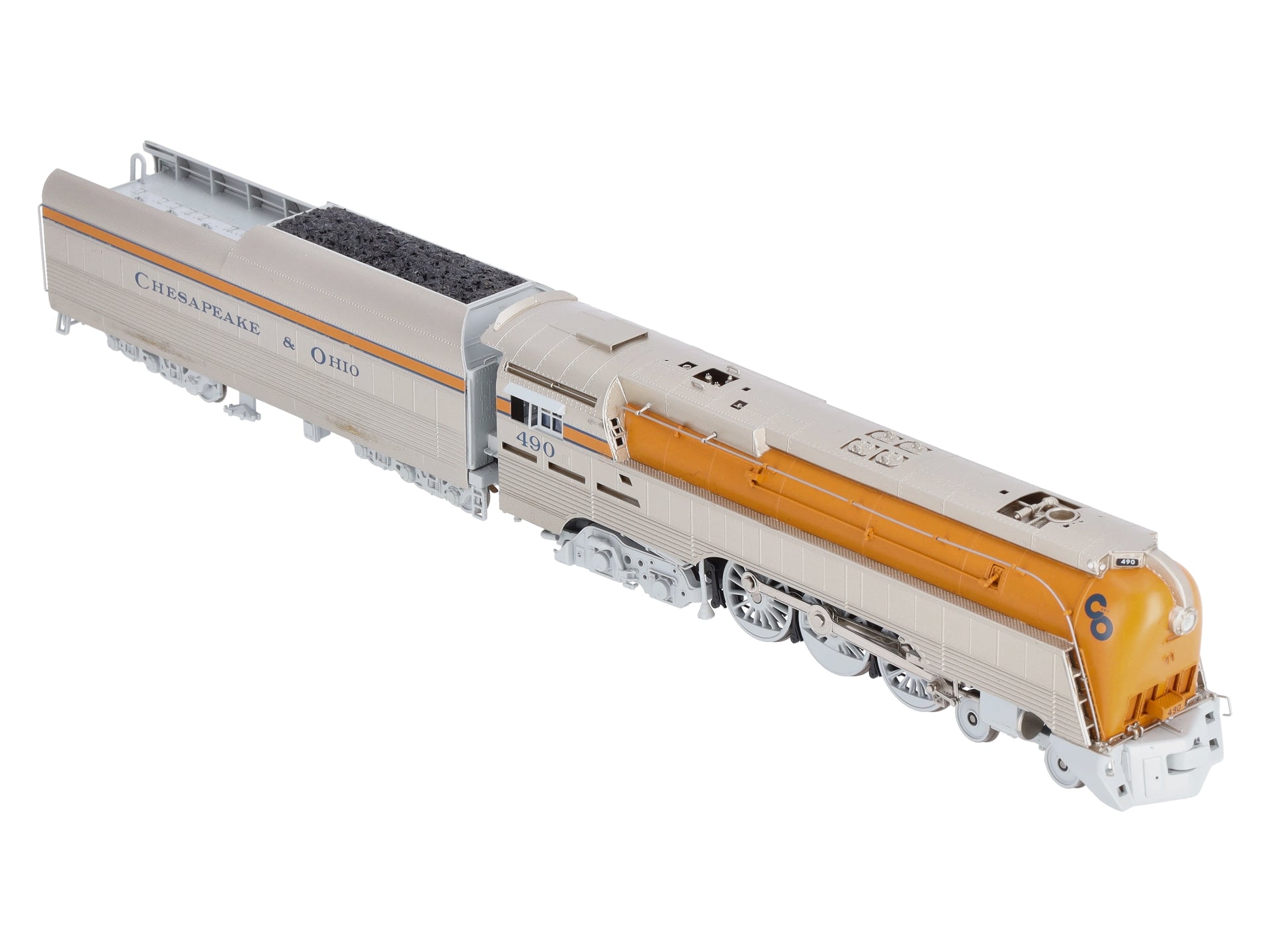 Broadway Limited 4550 HO C&O Class L-1 Hudson Steam Locomotive & Tender #490