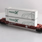 MTH 30-76624 O Burlington Northern Santa Fe Husky Stack Well Car w/ Load #230025