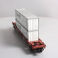 MTH 30-76624 O Burlington Northern Santa Fe Husky Stack Well Car w/ Load #230025