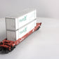 MTH 30-76624 O Burlington Northern Santa Fe Husky Stack Well Car w/ Load #230025